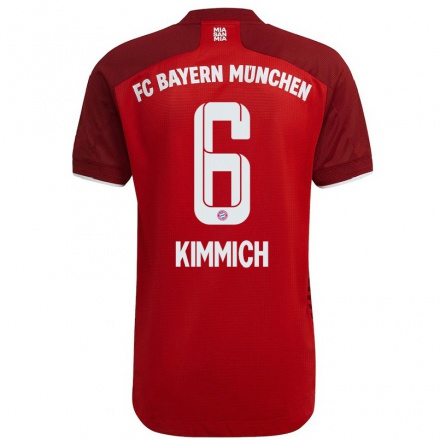 Niño Fútbol Camiseta Joshua Kimmich #6 Rojo Oscuro 1ª Equipación 2021/22 Camisa Chile