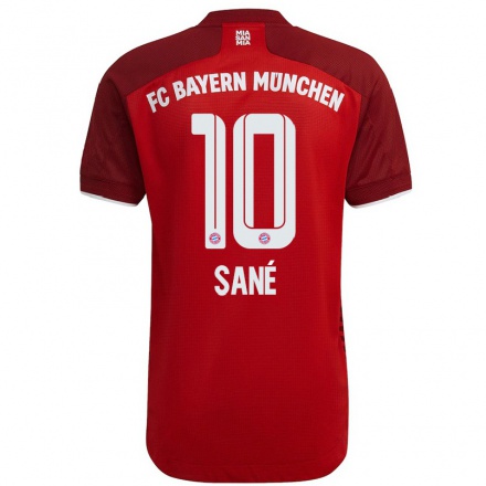 Niño Fútbol Camiseta Leroy Sane #10 Rojo Oscuro 1ª Equipación 2021/22 Camisa Chile