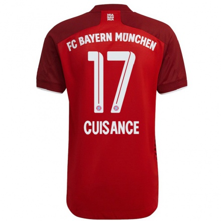 Niño Fútbol Camiseta Michael Cuisance #17 Rojo Oscuro 1ª Equipación 2021/22 Camisa Chile