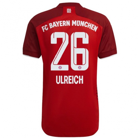Niño Fútbol Camiseta Sven Ulreich #26 Rojo Oscuro 1ª Equipación 2021/22 Camisa Chile