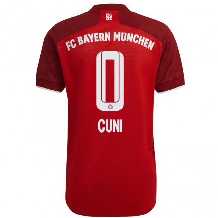 Niño Fútbol Camiseta Marvin Cuni #0 Rojo Oscuro 1ª Equipación 2021/22 Camisa Chile