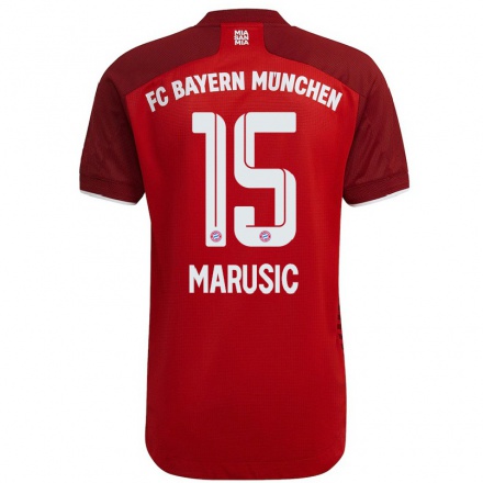 Niño Fútbol Camiseta Gabriel Marusic #15 Rojo Oscuro 1ª Equipación 2021/22 Camisa Chile