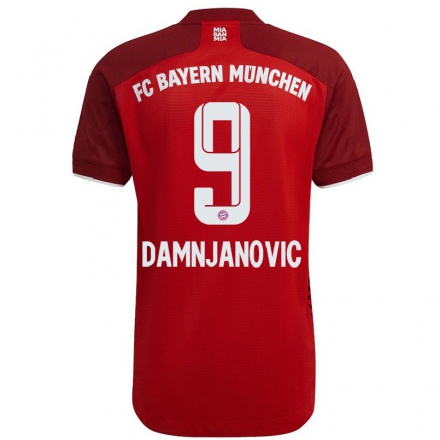 Niño Fútbol Camiseta Jovana Damnjanovic #9 Rojo Oscuro 1ª Equipación 2021/22 Camisa Chile