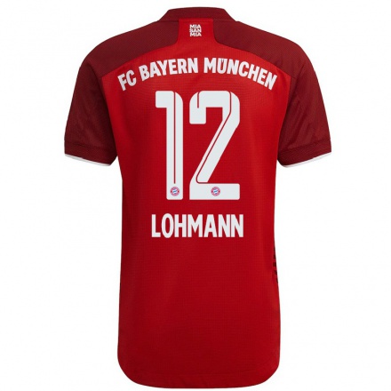 Niño Fútbol Camiseta Sydney Lohmann #12 Rojo Oscuro 1ª Equipación 2021/22 Camisa Chile