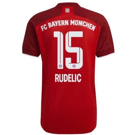 Niño Fútbol Camiseta Ivana Rudelic #15 Rojo Oscuro 1ª Equipación 2021/22 Camisa Chile