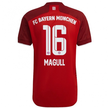 Niño Fútbol Camiseta Lina Magull #16 Rojo Oscuro 1ª Equipación 2021/22 Camisa Chile