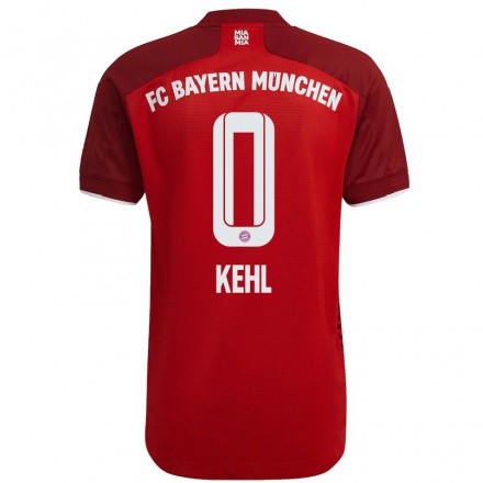 Niño Fútbol Camiseta Jonas Kehl #0 Rojo Oscuro 1ª Equipación 2021/22 Camisa Chile