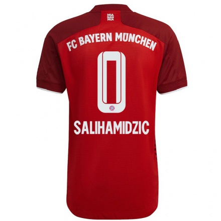 Niño Fútbol Camiseta Nick Salihamidzic #0 Rojo Oscuro 1ª Equipación 2021/22 Camisa Chile