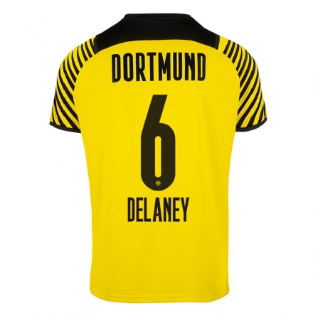 Niño Fútbol Camiseta Thomas Delaney #6 Amarillo 1ª Equipación 2021/22 Camisa Chile
