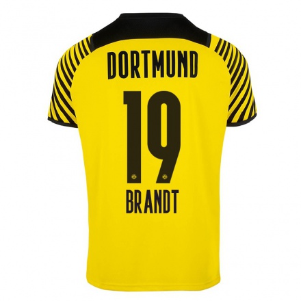 Niño Fútbol Camiseta Julian Brandt #19 Amarillo 1ª Equipación 2021/22 Camisa Chile