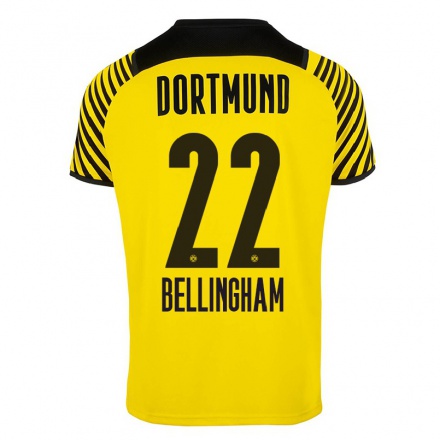 Niño Fútbol Camiseta Jude Bellingham #22 Amarillo 1ª Equipación 2021/22 Camisa Chile