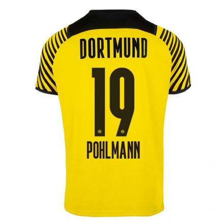 Niño Fútbol Camiseta Ole Pohlmann #19 Amarillo 1ª Equipación 2021/22 Camisa Chile