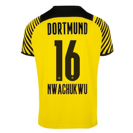 Niño Fútbol Camiseta Isaak Nwachukwu #16 Amarillo 1ª Equipación 2021/22 Camisa Chile
