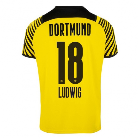 Niño Fútbol Camiseta Michel Ludwig #18 Amarillo 1ª Equipación 2021/22 Camisa Chile