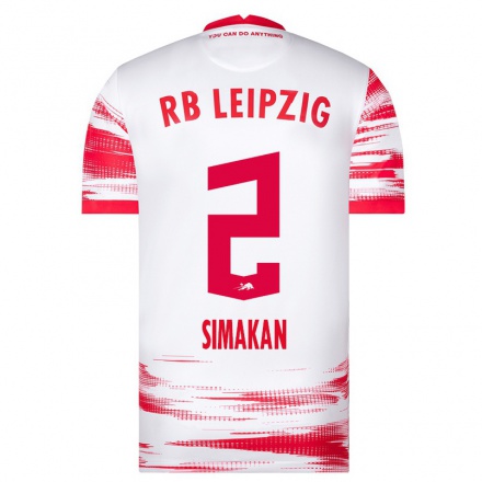 Niño Fútbol Camiseta Mohamed Simakan #2 Rojo Blanco 1ª Equipación 2021/22 Camisa Chile