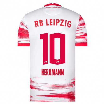 Niño Fútbol Camiseta Marie-Luise Herrmann #10 Rojo Blanco 1ª Equipación 2021/22 Camisa Chile