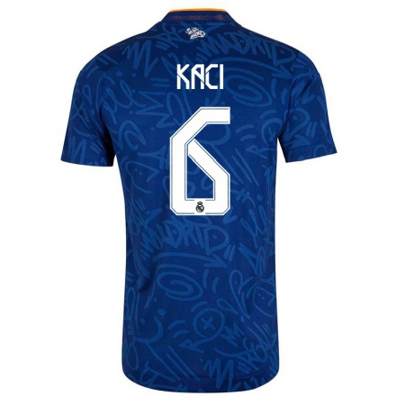 Niño Fútbol Camiseta Aurelie Kaci #6 Azul Oscuro 2ª Equipación 2021/22 Camisa Chile