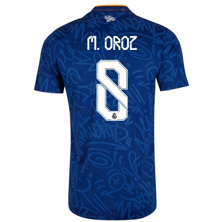 Niño Fútbol Camiseta Maite Oroz #8 Azul Oscuro 2ª Equipación 2021/22 Camisa Chile