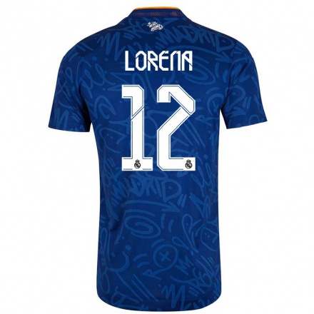 Niño Fútbol Camiseta Lorena Navarro #12 Azul Oscuro 2ª Equipación 2021/22 Camisa Chile