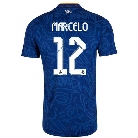 Niño Fútbol Camiseta Marcelo #12 Azul Oscuro 2ª Equipación 2021/22 Camisa Chile