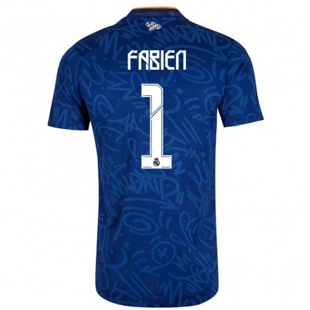 Niño Fútbol Camiseta Causeur Fabien #1 Azul Oscuro 2ª Equipación 2021/22 Camisa Chile