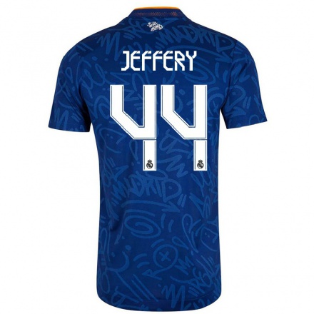 Niño Fútbol Camiseta Taylor Jeffery #44 Azul Oscuro 2ª Equipación 2021/22 Camisa Chile