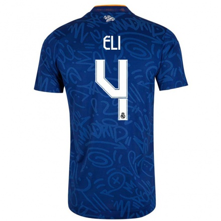 Niño Fútbol Camiseta Ndiaye Eli #4 Azul Oscuro 2ª Equipación 2021/22 Camisa Chile
