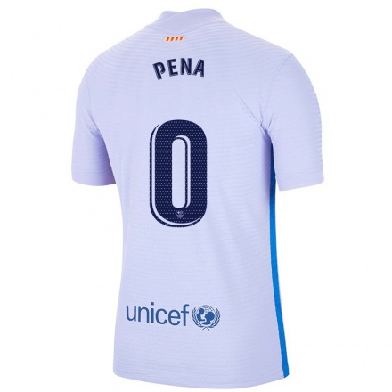 Niño Fútbol Camiseta Inaki Pena #0 Violeta Claro 2ª Equipación 2021/22 Camisa Chile