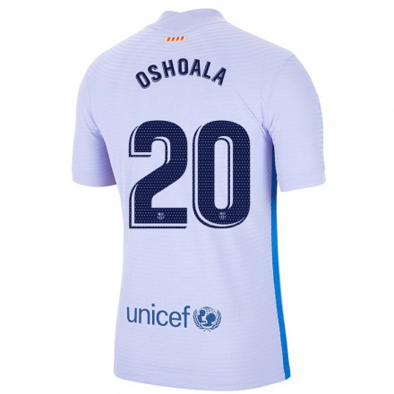 Niño Fútbol Camiseta Asisat Oshoala #20 Violeta Claro 2ª Equipación 2021/22 Camisa Chile