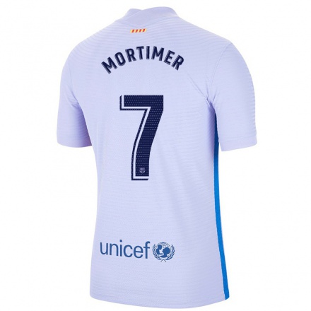 Niño Fútbol Camiseta Nils Mortimer #7 Violeta Claro 2ª Equipación 2021/22 Camisa Chile
