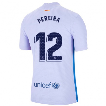 Niño Fútbol Camiseta Matheus Pereira #12 Violeta Claro 2ª Equipación 2021/22 Camisa Chile