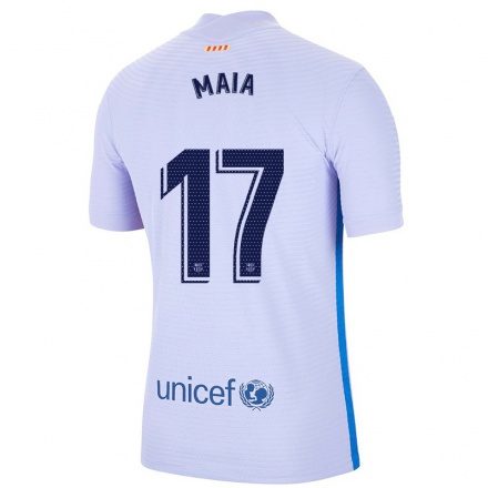 Niño Fútbol Camiseta Gustavo Maia #17 Violeta Claro 2ª Equipación 2021/22 Camisa Chile