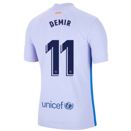 Niño Fútbol Camiseta Yusuf Demir #11 Violeta Claro 2ª Equipación 2021/22 Camisa Chile