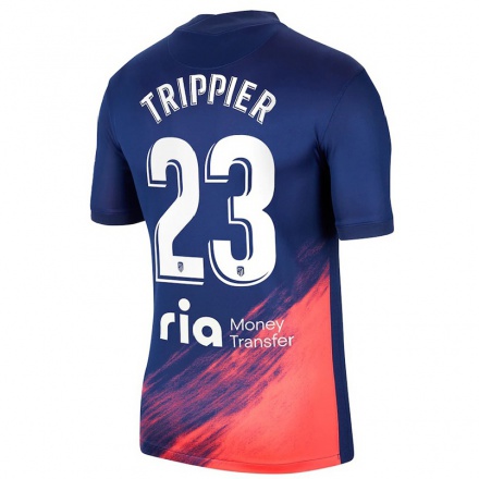 Niño Fútbol Camiseta Kieran Trippier #23 Azul Oscuro Naranja 2ª Equipación 2021/22 Camisa Chile