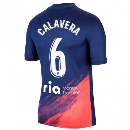 Niño Fútbol Camiseta Josep Calavera #6 Azul Oscuro Naranja 2ª Equipación 2021/22 Camisa Chile