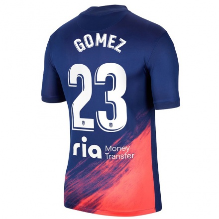 Niño Fútbol Camiseta Christian Gomez #23 Azul Oscuro Naranja 2ª Equipación 2021/22 Camisa Chile