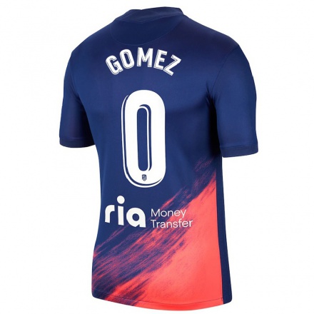 Niño Fútbol Camiseta Christian Gomez #0 Azul Oscuro Naranja 2ª Equipación 2021/22 Camisa Chile