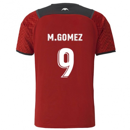 Niño Fútbol Camiseta Maxi Gomez #9 Rojo Oscuro 2ª Equipación 2021/22 Camisa Chile