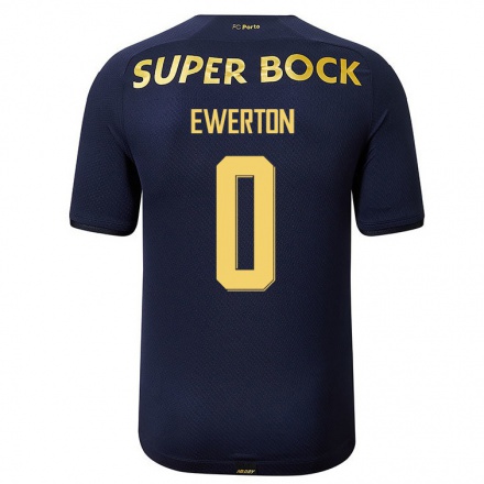 Niño Fútbol Camiseta Ewerton #0 Azul Marino 2ª Equipación 2021/22 Camisa Chile