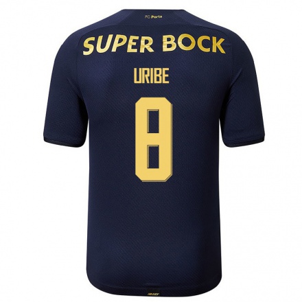 Niño Fútbol Camiseta Mateus Uribe #8 Azul Marino 2ª Equipación 2021/22 Camisa Chile