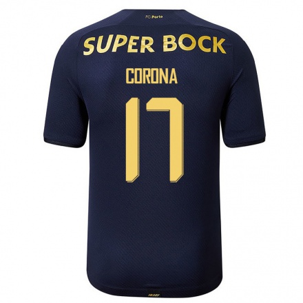 Niño Fútbol Camiseta Jesus Corona #17 Azul Marino 2ª Equipación 2021/22 Camisa Chile