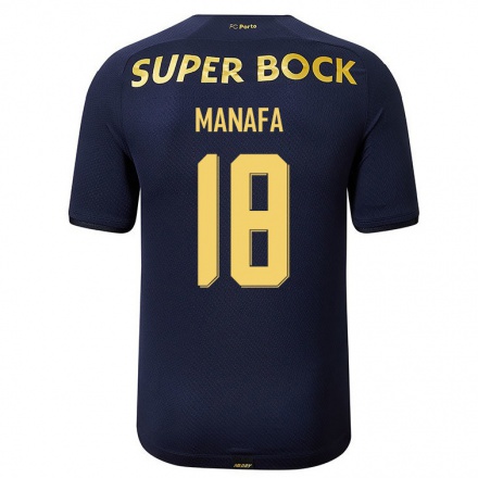 Niño Fútbol Camiseta Wilson Manafa #18 Azul Marino 2ª Equipación 2021/22 Camisa Chile