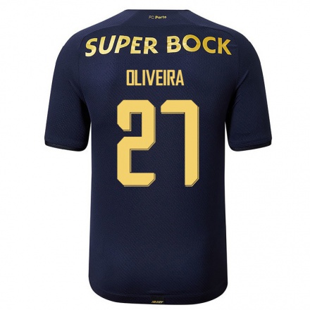 Niño Fútbol Camiseta Sergio Oliveira #27 Azul Marino 2ª Equipación 2021/22 Camisa Chile