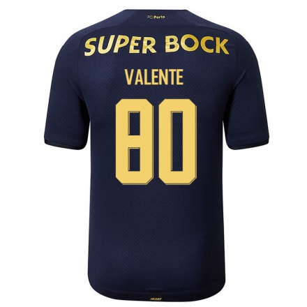 Niño Fútbol Camiseta Rodrigo Valente #80 Azul Marino 2ª Equipación 2021/22 Camisa Chile