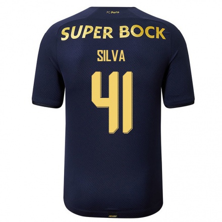 Niño Fútbol Camiseta Ricardo Silva #41 Azul Marino 2ª Equipación 2021/22 Camisa Chile