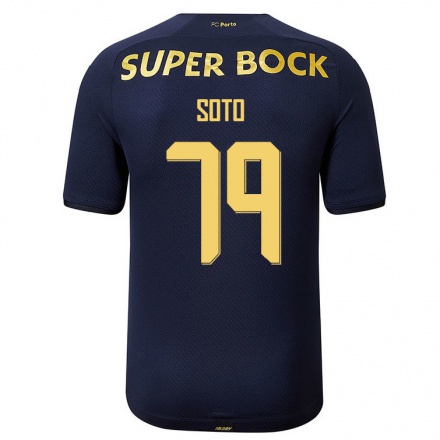 Niño Fútbol Camiseta Sebastian Soto #79 Azul Marino 2ª Equipación 2021/22 Camisa Chile