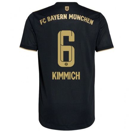 Niño Fútbol Camiseta Joshua Kimmich #6 Negro 2ª Equipación 2021/22 Camisa Chile