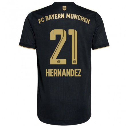 Niño Fútbol Camiseta Lucas Hernandez #21 Negro 2ª Equipación 2021/22 Camisa Chile