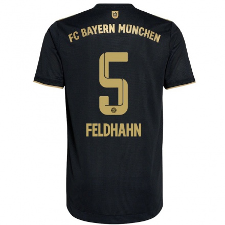 Niño Fútbol Camiseta Nicolas Feldhahn #5 Negro 2ª Equipación 2021/22 Camisa Chile