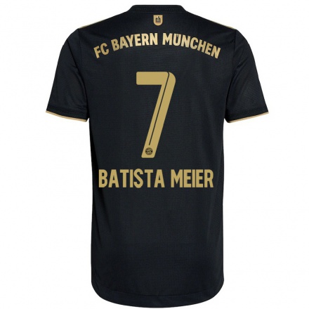 Niño Fútbol Camiseta Oliver Batista Meier #7 Negro 2ª Equipación 2021/22 Camisa Chile